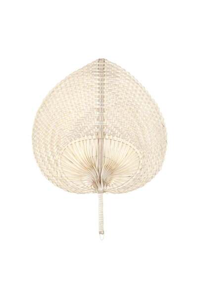 OEM Decorative Bamboo Fan Ecru 41cm