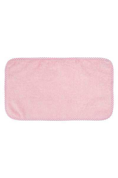 OEM Pink Cotton Towel with Checkered Border 50x30cm
