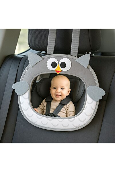 OEM Oglinda Siguranta Masina pentru Bebelusi si Copii Model Bufnita 30x25cm