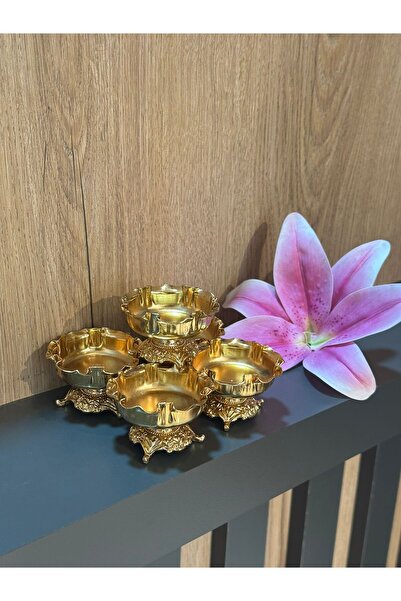 6 Pieces Kale Series Gold Color metal Turkish delight bowl sugar bowl coffee side presentation holder