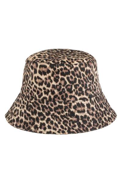 OEM Black Brown Leopard Bucket Hat for Women