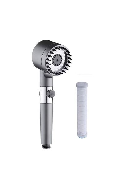 OEM Grey Shower Head with 3 Water Jets 1/2"