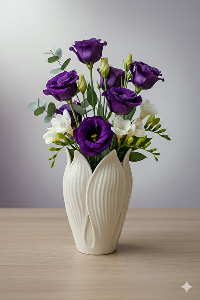 eleganzo Lotus 3D Modern, Decorativ, Cadou, Vază, 18 cm înălțime