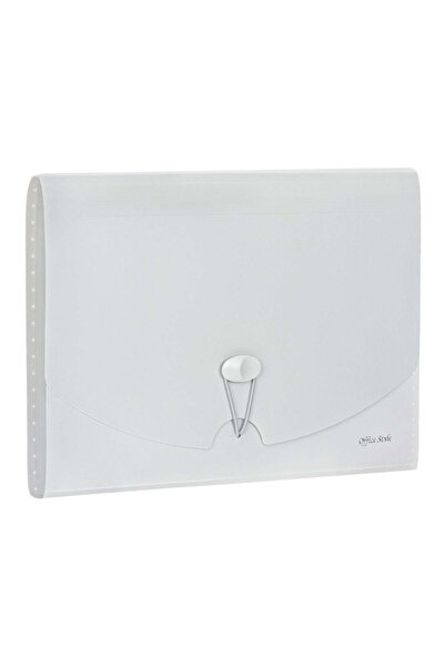 OEM 12 Compartment Soft Touch Grey Briefcase with Elastic & Clasp 33.5x3x24cm