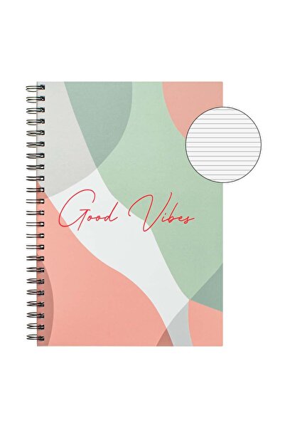 OEM Caiet B5 Dictando Coperta de Culori Pale "Good Vibes" cu Spirala & 3 Subi...
