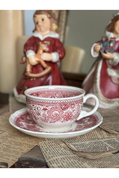 Villeroy & Boch Villeroy Boch Burgerland Damgalı Kırmızı Yatay Tombul Form Ça...