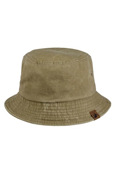 OEM Olive Green Cotton Bucket Hat with Brown Patch for Men
