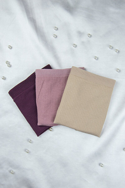 GLEEZIE Women's Corded Fabric Normal Waist Panties 3-Pack