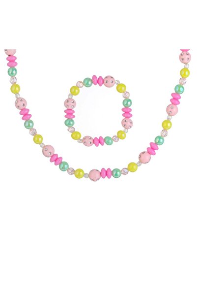 OEM Necklace & Bracelet Set with Different Colored Strass Beads for Children ...