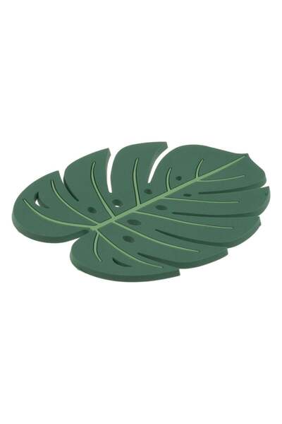 OEM Summer Coaster Tropical Green Leaf 12x10cm