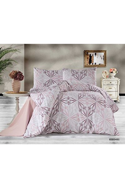 vionetta Ranforce 100% Cotton Single Duvet Cover Set with Fitted Sheet and 2 ...