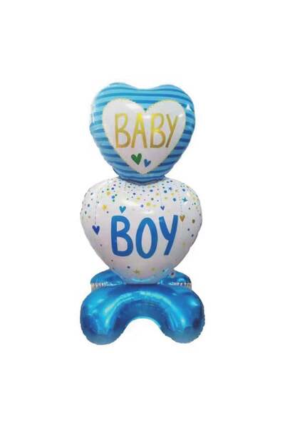 OEM Balon din Folie Inima Bleu ”Baby Boy” 115x60cm