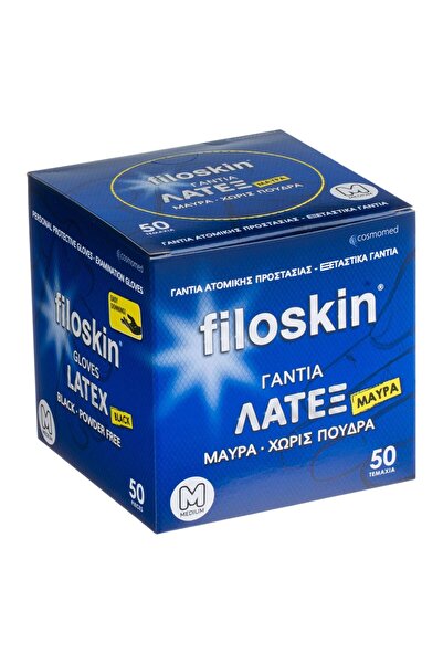 OEM Black Powder-Free Latex Gloves M - 50pcs