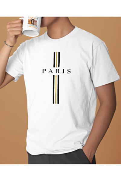 shi dumanlar giyim supradimensionat Paris Dik Galben-Negru Față Unisex Bărbaț...