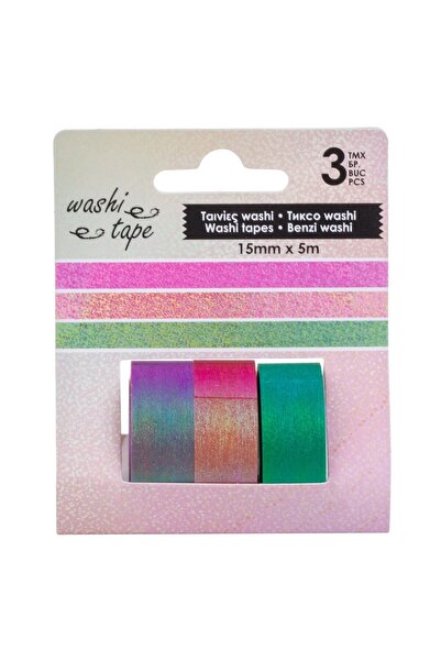 OEM Set of Colored Metallic Adhesive Tapes with Holographic Glitter 5mx1.5cm ...
