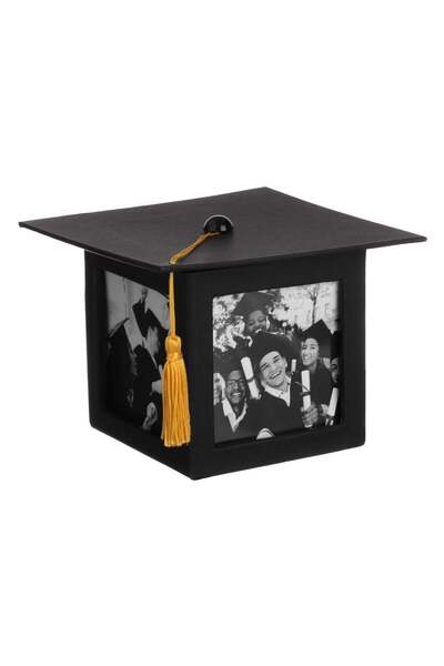 OEM Graduation Hat Box with 2 Photo Spaces 14.5x14.5x10cm