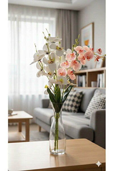 Miha Deco 1 Adet Beyaz 1 Adet Kırmızı Orkide Çiçeği