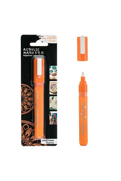 OEM Permanent Drawing Marker with Orange Acrylic Paint