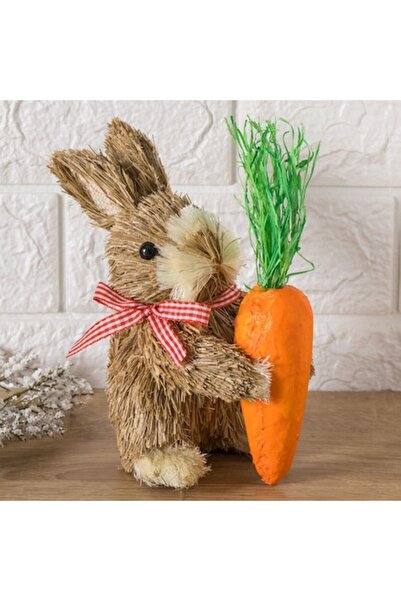 OEM Decorative Easter Figure of Rabbit with Carrot 19cm
