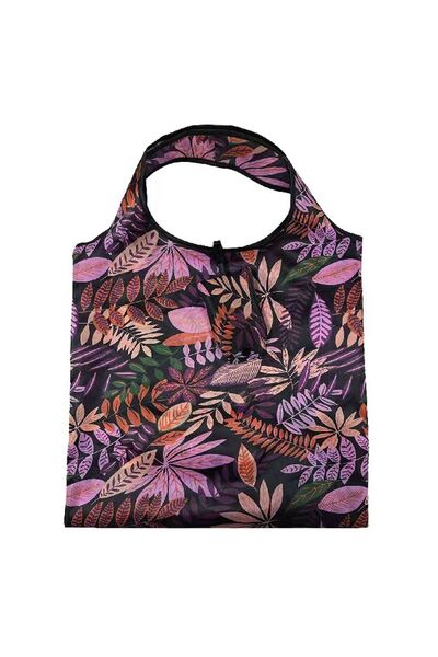 OEM Sacosa Pliabila Multifunctionala cu Model Frunze & Husa cu Capsa