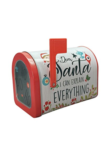 OEM Cutie Postala Metalica pentru Alimente, Model de Craciun 13x7,5x9,5cm