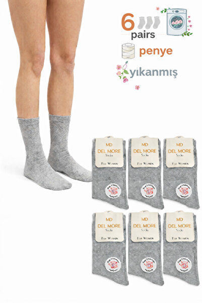 WORTHY SOCKS 6 Pack Women's Patternless Plain Socks 6 Pairs