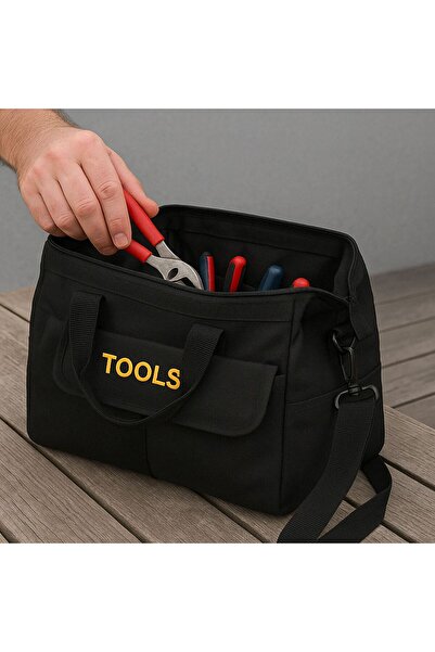 OEM Black Tool Bag with Yellow Details 35x24x27cm