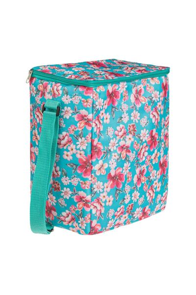 OEM Geanta Izoterma Turcoaz Floral 26x18x32cm - 15L