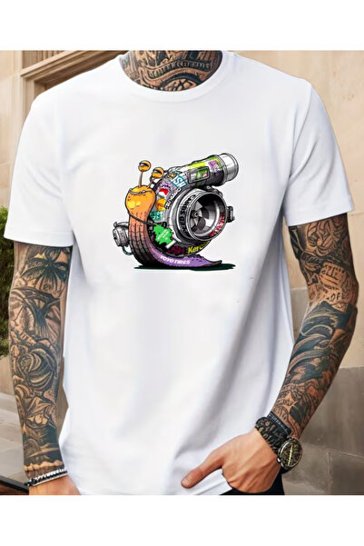 shi dumanlar giyim oversized Μηχανή Σαλιγκάρι Unisex Ανδρικό μπλουζάκι με τύπωμα