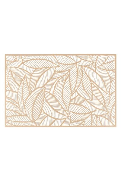 OEM Perforated Plate Holder Golden Leaves Brown 45x30cm