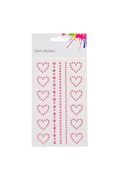 OEM Round Pink Hearts Acrylic Stickers