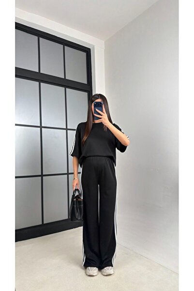 Gaus Siyah Şerit Detaylı İkili Modal Takım GAUS-01087