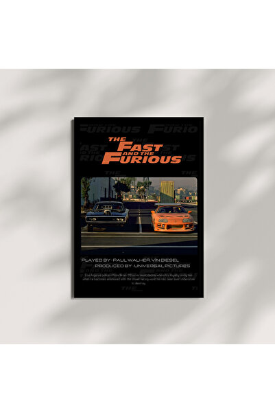 Kracket Fast And Furıous Özel Tasarım Çerçeveli Tablo Dekorasyon Poster Hediy...
