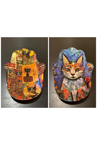 THE LITTLE NATURE Metal Decorative Plate with Cat Figure, Balanced, Strong an...