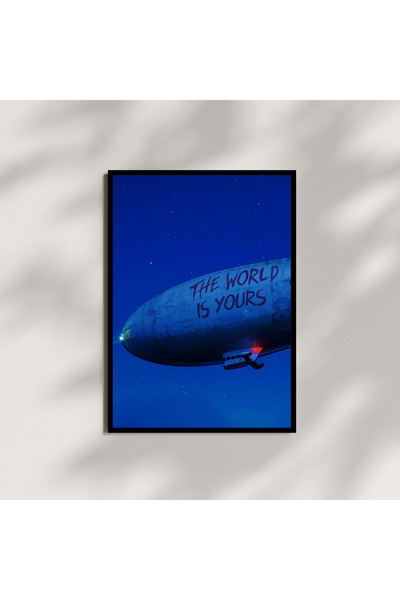 Kracket Scarface The World Is Yours Zeplin Çerçeveli Tablo Dekorasyon Poster ...
