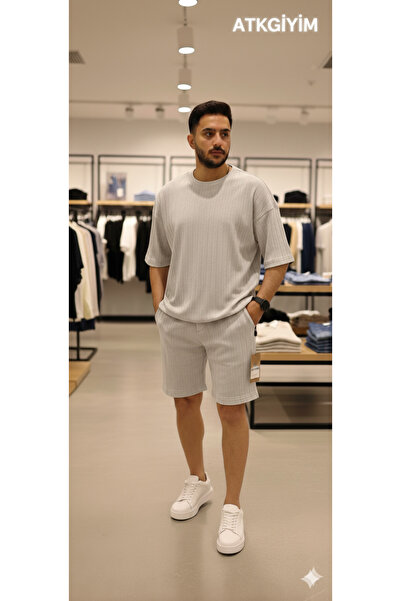 ATKGİYİM Oversize Kesim, Maksimum Rahatlık – şort -tşört Yeni Sezon Takım