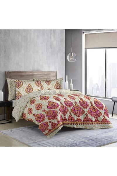 ceneric Double Summer Quilt Set with Movable Filling - Classic Red