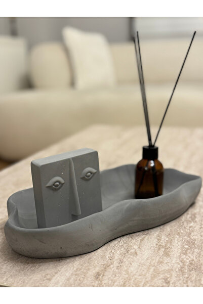 Lethe Design Düzensiz Antrasit Kase Tepsi Organizer – Sabunluk, Takı Tabağı, ...