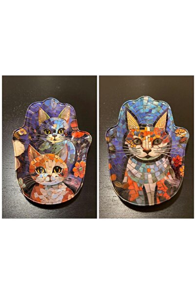 THE LITTLE NATURE Metal Decorative Plate with Cat Figure, Balanced, Strong an...