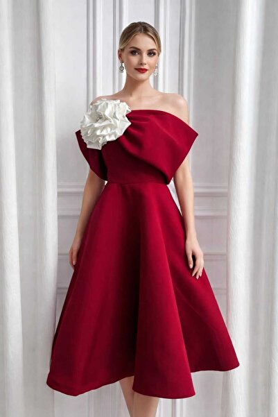 qmhafrst Barbie dress, red and burgundy