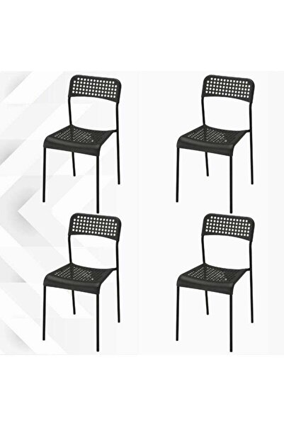 Generic طقم كراسي طعام بلاستيكية من بيكسل فرنتشر مكون من 4 قطع