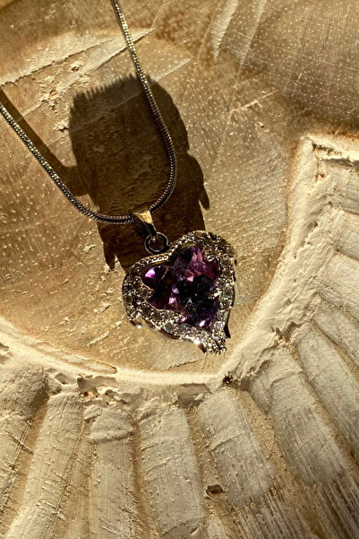 Brethils Ocean Heart Purple Necklace Non-Tarnish Stainless 45 cm Shipped in G...