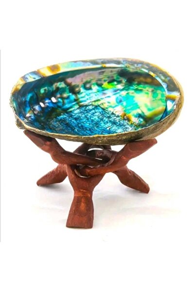 NO BRAND Suport pentru tamaie din scoica naturala cu suport din lemn – arzato...