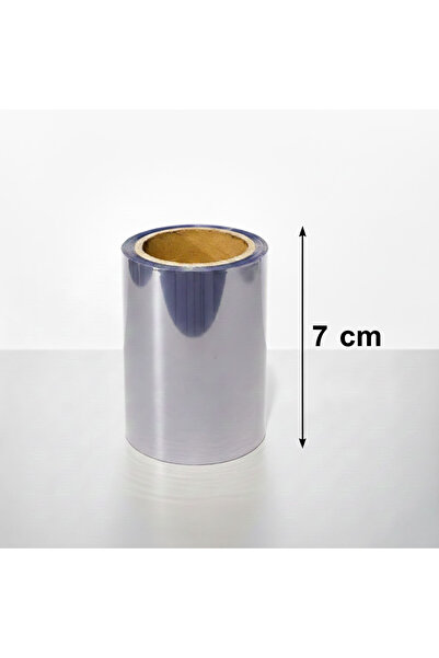 ADENRA Şeffaf Desensiz Pasta Yan Dekor Jelatin Krema Tutucu 7 cm 25 Metre