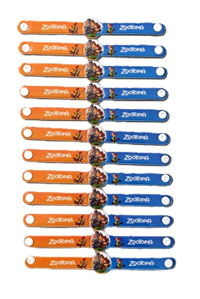 şahane parti Zootopia Themed 12 Patterned Bracelets