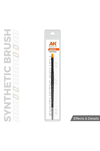Ak İnteractive فرشاة طلاء AK AKB019 ذات رأس جذاب وشعيرات صناعية