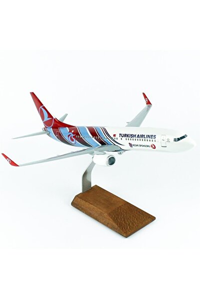 Genel Markalar THY003 1/100 Ölçek, THY Trabzon Spor Logolu B737-800 Yolcu Uça...