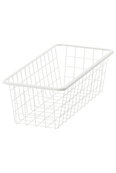 IKEA Coș metalic JONAXEL, alb, 25 x 51 x 15 cm