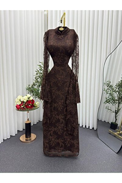 4LINA brown pampering dress