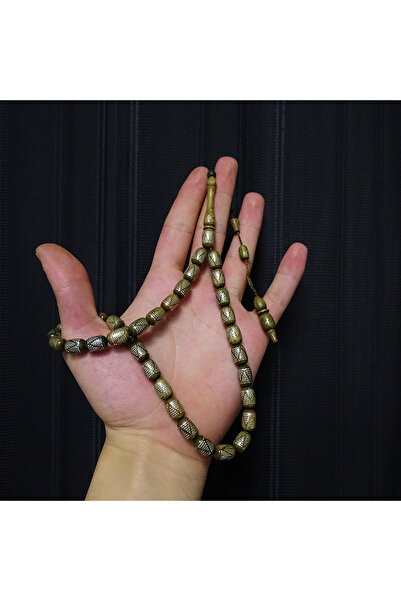 Tesbih Ruyasi Handcrafted Silver Dot Embellished Peselenk Tree Prayer Beads